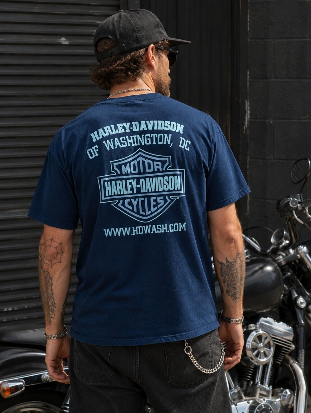 Harley-Davidson Short Sleeve Tee with Logo-Washington DC